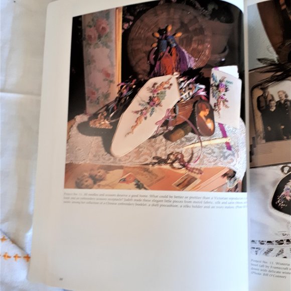 Vintage 1990s Softcover Book Silk Ribbon Embroidery by Judith Baker Montano - Picture 13 of 14